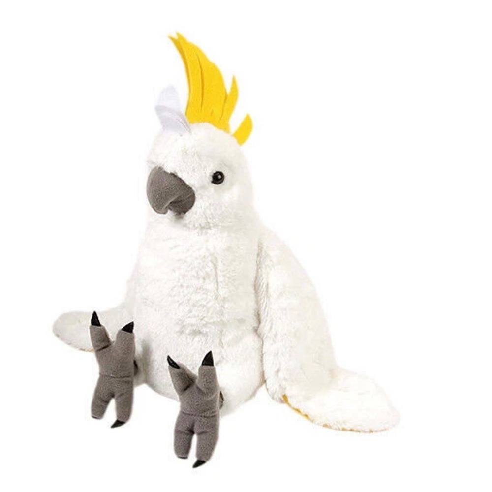 Wild Republic Cockatoo 12" Cuddlekins plush stuffed animal toy white parrot bird